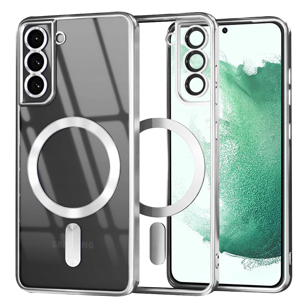 Husă transparentă Techsuit Luxury Crystal MagSafe Galaxy S22+ – Argintiu – imagine 6