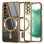 Husă transparentă Techsuit Luxury Crystal MagSafe Galaxy S22+ – Auriu – imagine 4