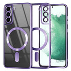 Husă transparentă Techsuit Luxury Crystal MagSafe Galaxy S22+ – Mov deschis – imagine 5