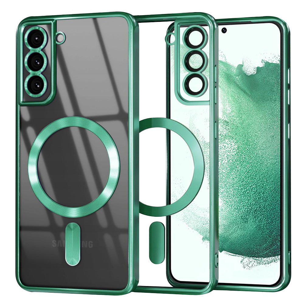 Husă transparentă Techsuit Luxury Crystal MagSafe Galaxy S22+ – Verde deschis – imagine 8