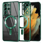 Husă transparentă Techsuit Luxury Crystal MagSafe Galaxy S21 Ultra – Verde deschis – imagine 9