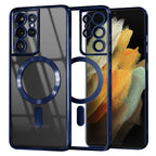 Husă transparentă Techsuit Luxury Crystal MagSafe Galaxy S21 Ultra – Albastru închis – imagine 6