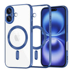 Husă transparentă Techsuit Luxury Crystal MagSafe iPhone 16 – Albastru închis – imagine 6