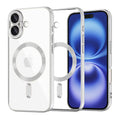 Husă transparentă Techsuit Luxury Crystal MagSafe iPhone 16 – Argintiu – imagine 1