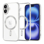 Husă transparentă Techsuit Luxury Crystal MagSafe iPhone 16 – Argintiu – imagine 1