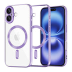 Husă transparentă Techsuit Luxury Crystal MagSafe iPhone 16 – Mov deschis – imagine 4