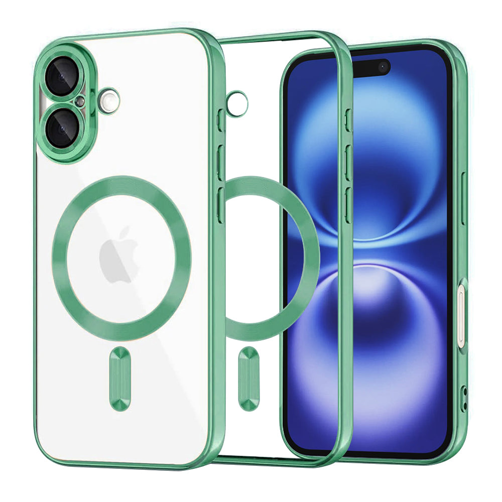 Husă transparentă Techsuit Luxury Crystal MagSafe iPhone 16 – Verde deschis – imagine 5