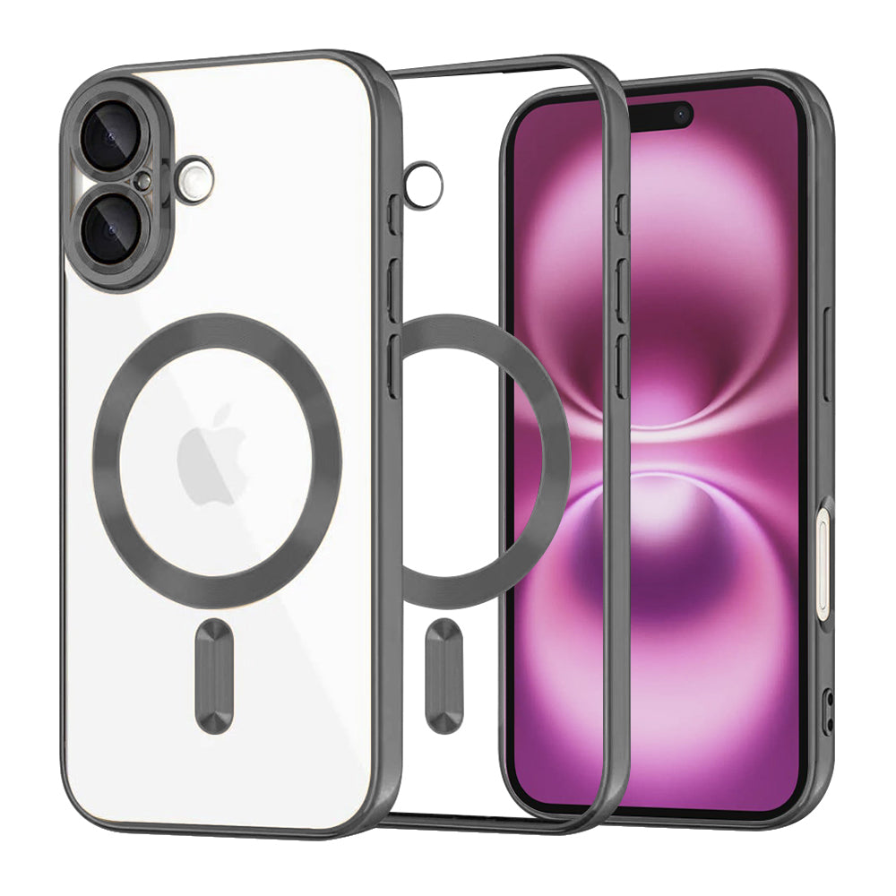 Husă transparentă Techsuit Luxury Crystal MagSafe iPhone 16 Plus – Negru – imagine 2