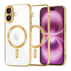 Husă transparentă Techsuit Luxury Crystal MagSafe iPhone 16 Plus – Auriu – imagine 4