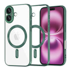 Husă transparentă Techsuit Luxury Crystal MagSafe iPhone 16 Plus – Verde închis – imagine 5