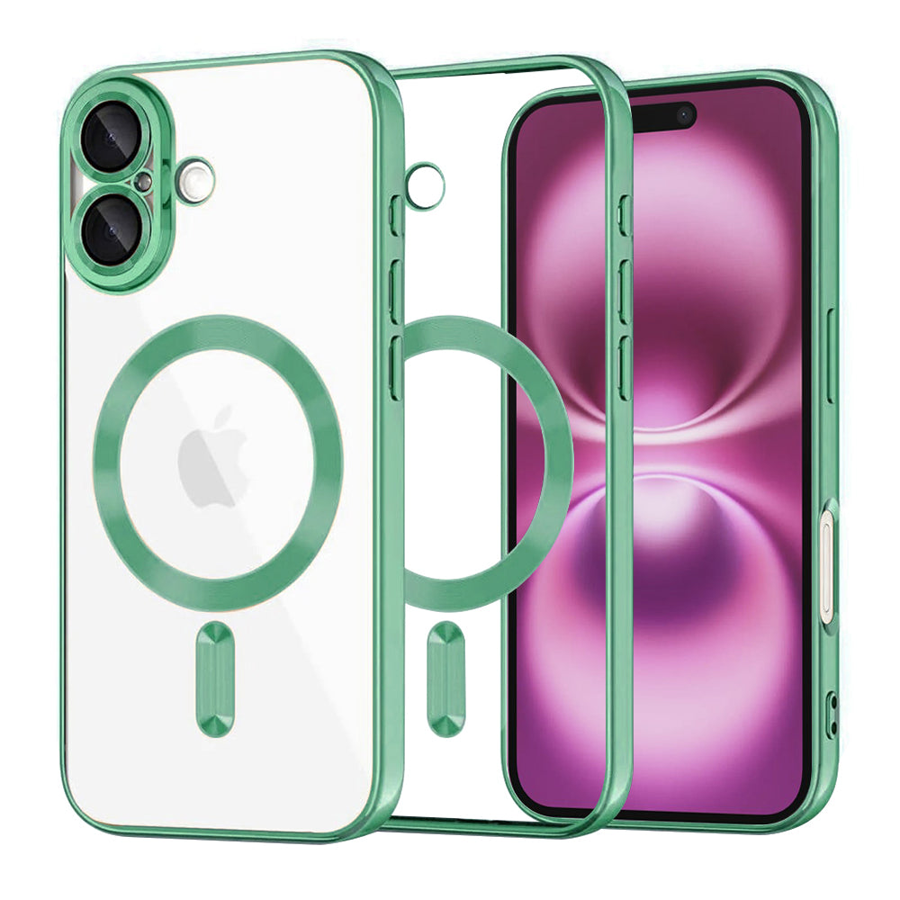 Husă transparentă Techsuit Luxury Crystal MagSafe iPhone 16 Plus – Verde deschis – imagine 8