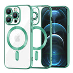 Husă transparentă Techsuit Luxury Crystal MagSafe iPhone 12 Pro Max – Verde deschis – imagine 7