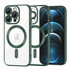 Husă transparentă Techsuit Luxury Crystal MagSafe iPhone 12 Pro Max – Verde închis – imagine 6