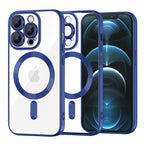 Husă transparentă Techsuit Luxury Crystal MagSafe iPhone 12 Pro Max – Albastru închis – imagine 5