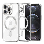 Husă transparentă Techsuit Luxury Crystal MagSafe iPhone 12 Pro – Argintiu – imagine 2