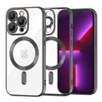 Husă transparentă Techsuit Luxury Crystal MagSafe iPhone 13 Pro – Negru – imagine 4