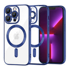 Husă transparentă Techsuit Luxury Crystal MagSafe iPhone 13 Pro – Albastru închis – imagine 7