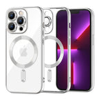 Husă transparentă Techsuit Luxury Crystal MagSafe iPhone 13 Pro – Argintiu – imagine 5