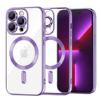 Husă transparentă Techsuit Luxury Crystal MagSafe iPhone 13 Pro – Mov deschis – imagine 6