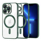 Husă transparentă Techsuit Luxury Crystal MagSafe iPhone 13 Pro Max – Verde închis – imagine 6