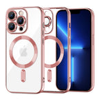 Husă transparentă Techsuit Luxury Crystal MagSafe iPhone 13 Pro Max – Roz – imagine 1