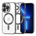 Husă transparentă Techsuit Luxury Crystal MagSafe iPhone 13 Pro Max – Negru – imagine 5