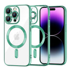Husă transparentă Techsuit Luxury Crystal MagSafe iPhone 14 Pro Max – Verde deschis – imagine 7