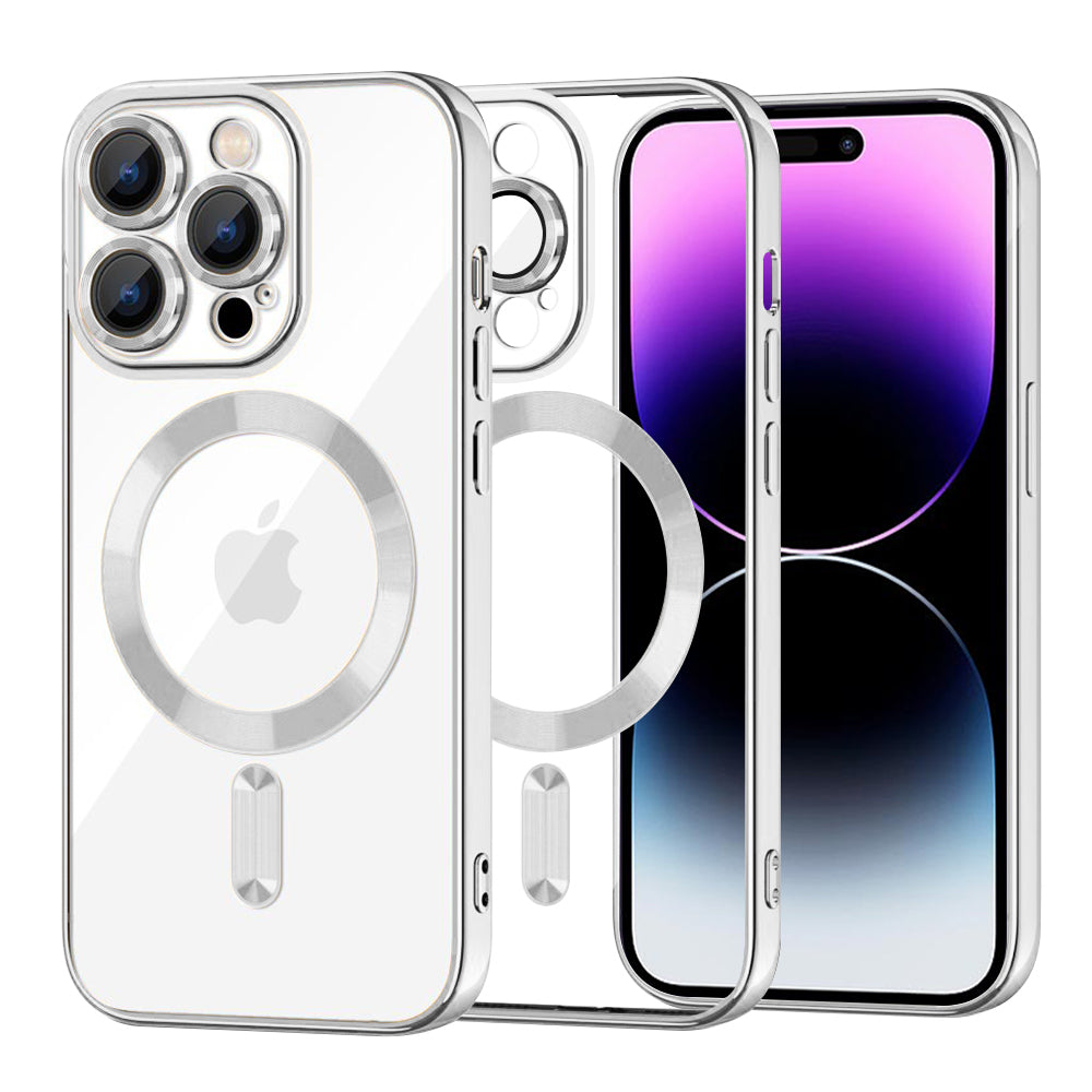 Husă transparentă Techsuit Luxury Crystal MagSafe iPhone 14 Pro Max – Argintiu – imagine 5