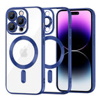 Husă transparentă Techsuit Luxury Crystal MagSafe iPhone 14 Pro Max – Albastru închis – imagine 6