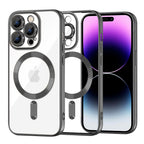 Husă transparentă Techsuit Luxury Crystal MagSafe iPhone 14 Pro Max – Negru – imagine 2