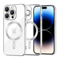 Husă transparentă Techsuit Luxury Crystal MagSafe iPhone 14 Pro – Argintiu – imagine 1
