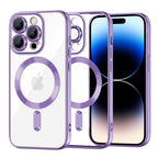 Husă transparentă Techsuit Luxury Crystal MagSafe iPhone 14 Pro – Mov deschis – imagine 9