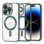 Husă transparentă Techsuit Luxury Crystal MagSafe iPhone 14 Pro – Verde închis – imagine 6