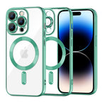 Husă transparentă Techsuit Luxury Crystal MagSafe iPhone 14 Pro – Verde deschis – imagine 7