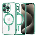 Husă Techsuit Luxury Crystal MagSafe iPhone 15 Pro Max – Verde deschis – imagine 3