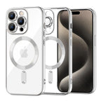 Husă Techsuit Luxury Crystal MagSafe iPhone 15 Pro Max – Argintiu – imagine 1