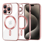 Husă Techsuit Luxury Crystal MagSafe iPhone 15 Pro Max – Roz – imagine 4