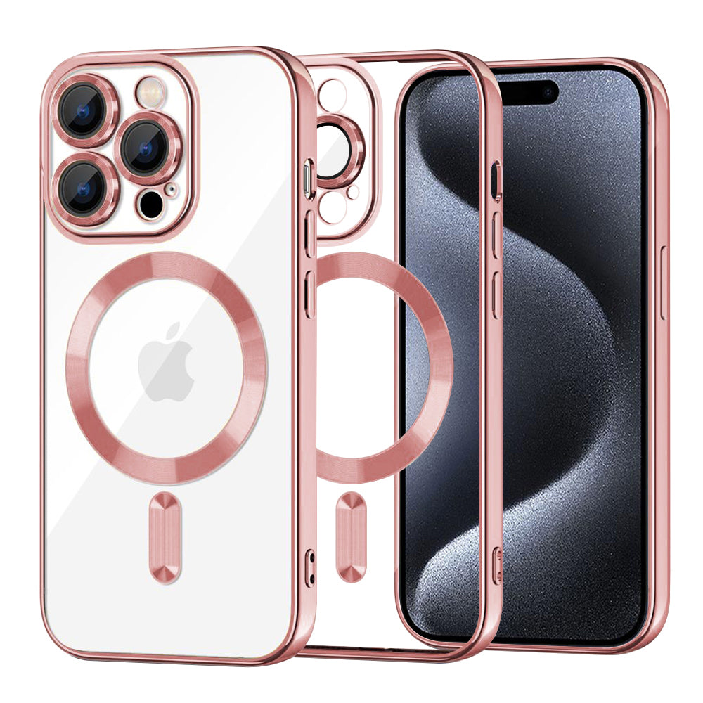 Husă Techsuit Luxury Crystal MagSafe iPhone 15 Pro – Roz – imagine 6