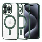 Husă Techsuit Luxury Crystal MagSafe iPhone 15 Pro – Verde închis – imagine 4