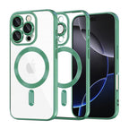 Husă transparentă Techsuit Luxury Crystal MagSafe iPhone 16 Pro Max – Verde deschis – imagine 6