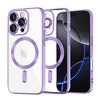 Husă transparentă Techsuit Luxury Crystal MagSafe iPhone 16 Pro Max – Mov deschis – imagine 4
