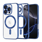 Husă transparentă Techsuit Luxury Crystal MagSafe iPhone 16 Pro Max – Albastru închis – imagine 7