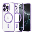 Husă transparentă Techsuit Luxury Crystal MagSafe iPhone 16 Pro – Mov deschis – imagine 2