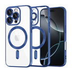 Husă transparentă Techsuit Luxury Crystal MagSafe iPhone 16 Pro – Albastru închis – imagine 5