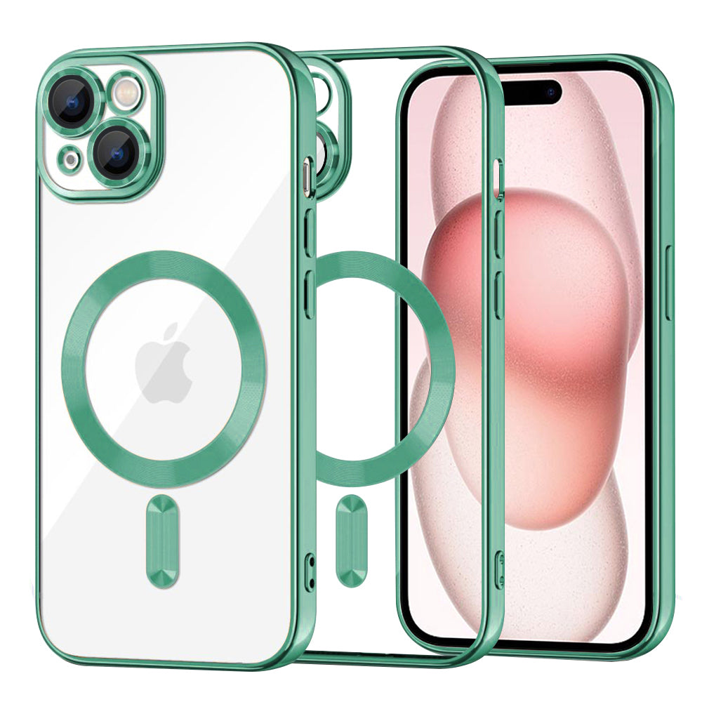 Husă Techsuit Luxury Crystal MagSafe iPhone 15 – Verde deschis – imagine 5