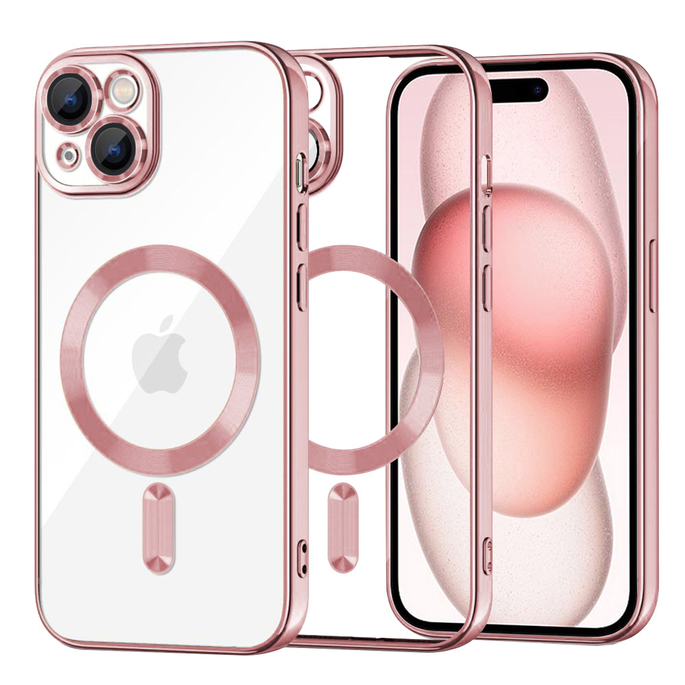 Husă Techsuit Luxury Crystal MagSafe iPhone 15 – Roz – imagine 6