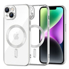 Husă transparentă Techsuit Luxury Crystal MagSafe iPhone 14 – Argintiu – imagine 5