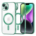 Husă transparentă Techsuit Luxury Crystal MagSafe iPhone 14 – Verde deschis – imagine 6