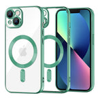 Husă transparentă Techsuit Luxury Crystal MagSafe iPhone 13 – Verde deschis – imagine 6