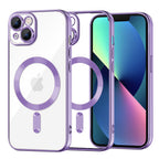 Husă transparentă Techsuit Luxury Crystal MagSafe iPhone 13 – Mov deschis – imagine 5